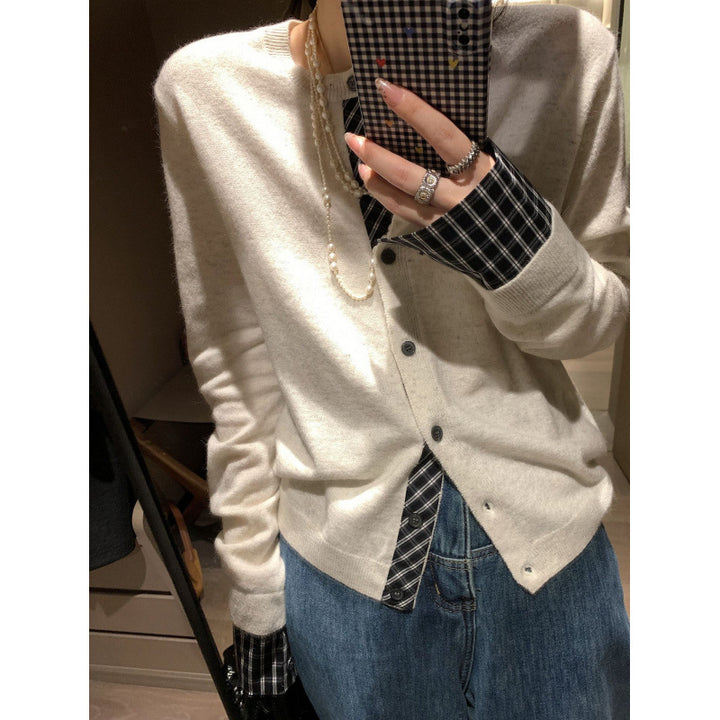 Damen Strickjacke mit feiner Cashmere-Mischung und eleganter Knopfleiste Drune