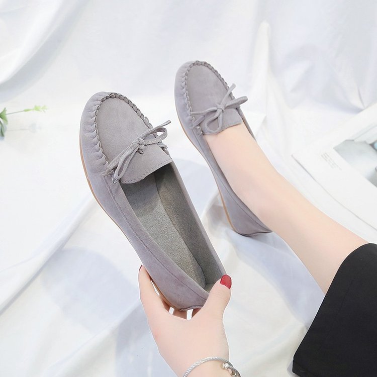 Damen Mokassins mit eleganter Ziernaht und weichem Veloursleder Drune