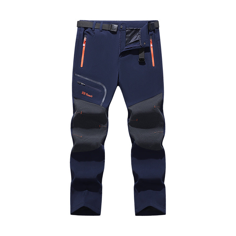 Herren Softshell-Outdoorhose mit verstärkten Kniepartien, wasserabweisenden Reißverschlüssen und ergonomischem Schnitt Drune