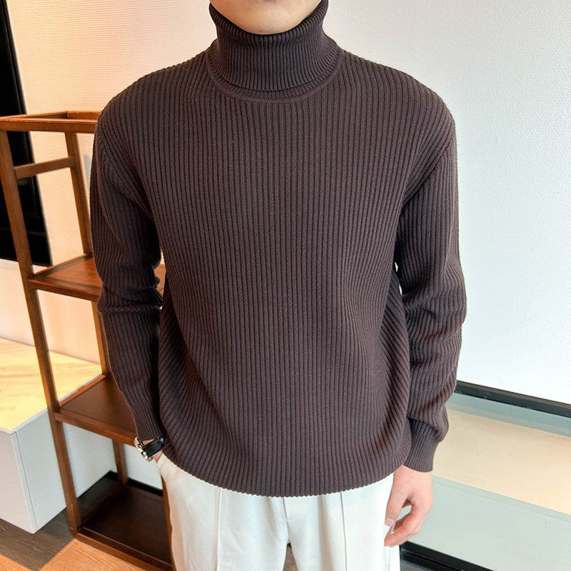 Herren Strickpullover mit hohem Kragen Drune