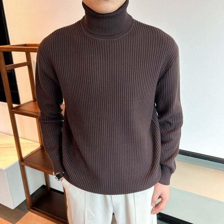 Herren Strickpullover mit hohem Kragen Drune