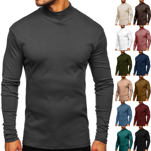 Herren Langarmshirt mit Stehkragen aus hochwertigem Material Drune