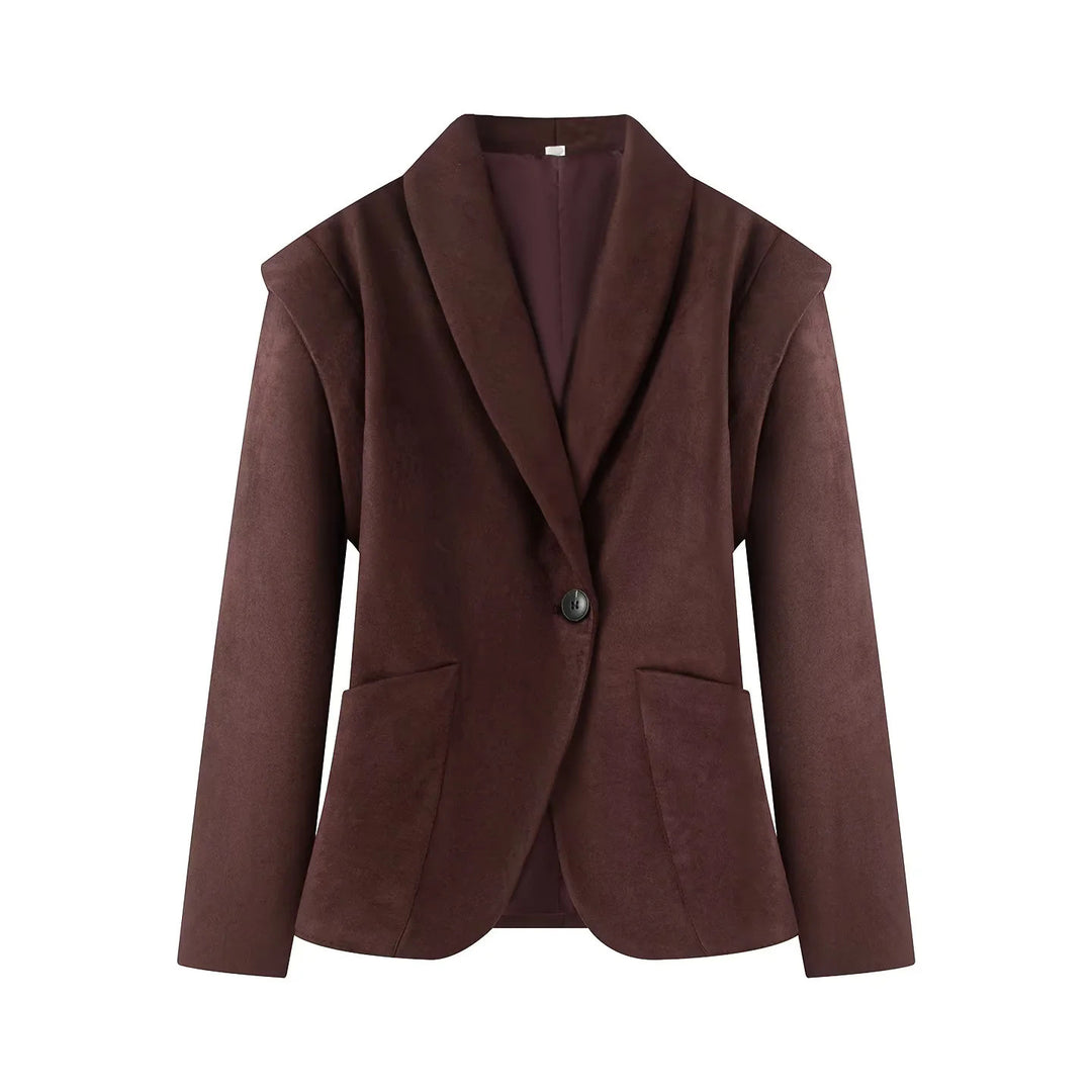 Damen nan taillierter Kurzblouson mit elastischer Taillierung und breitem Schalkragen Drune