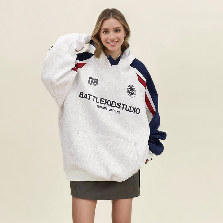Damen Bequemer Oversized Hoodie mit modernen Grafiken Drune