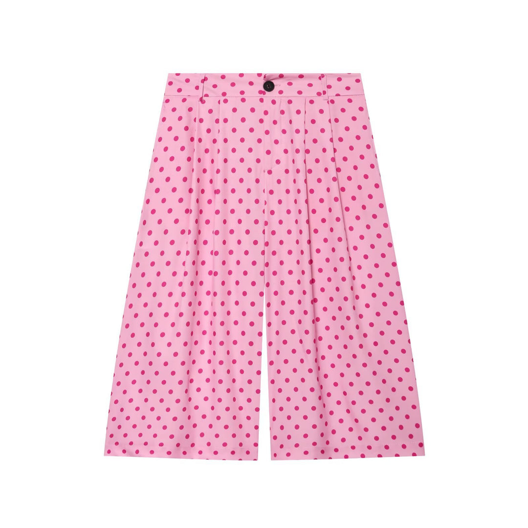 Damen Weite Culotte-Hose mit hohem Bund und soften Kellerfalten Drune