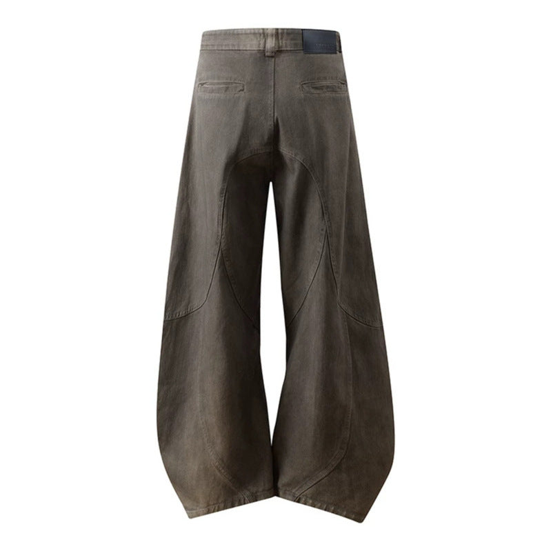 Damen Weite High‑Waist Culotte‑Hose mit ballonförmiger Silhouette und Zierpaneelen Drune