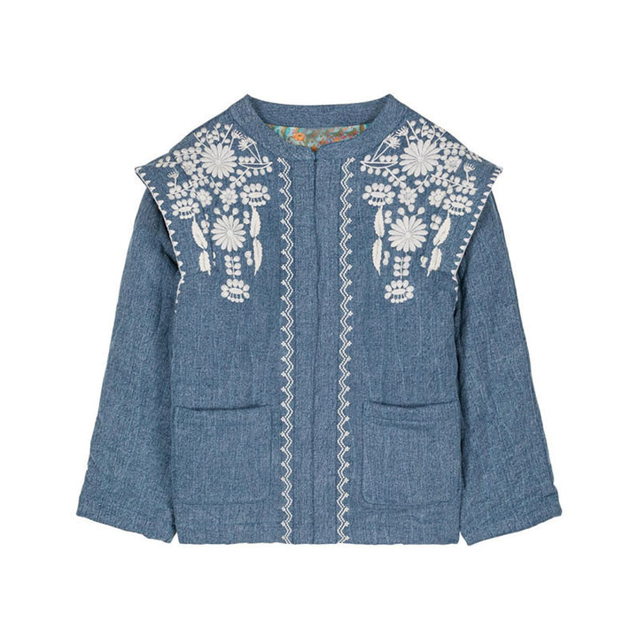 Damen Leichte bestickte Übergangsjacke mit praktischen Taschen Drune