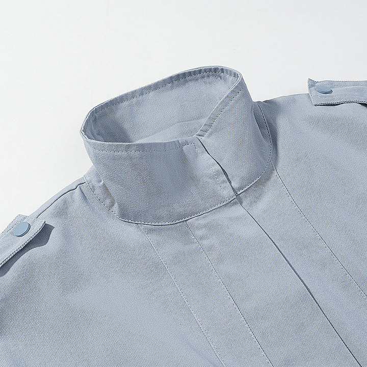 Damen Utility-Jacke mit Kordelzug, Stehkragen und aufgesetzten Taschen Drune