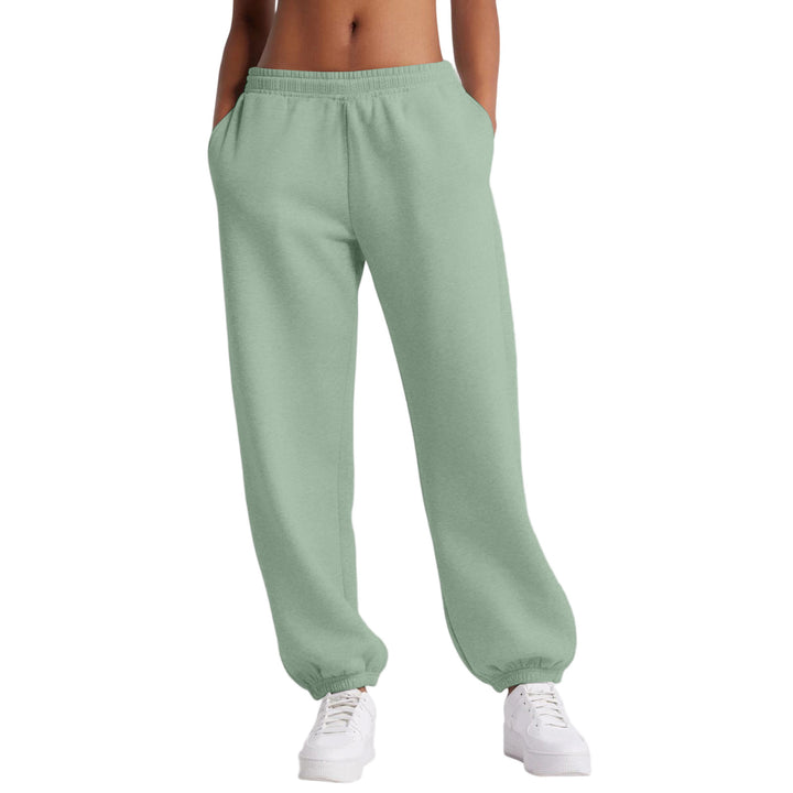 Damen nan schmale High‑Waist Sweat-Jogginghose mit hohem Komfortbund, verstellbarem Kordelzug und elastischen Knöchelbündchen Drune