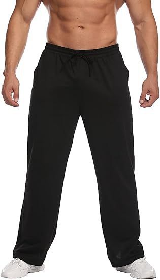 Herren nan locker fallende Loungehose aus softem Jersey mit Kordelzug, elastischem Bund und geradem Bein Drune
