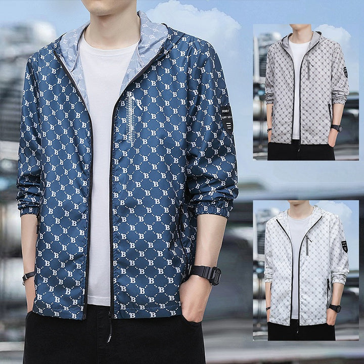 Herren Sportliche Windbreaker-Jacke Drune