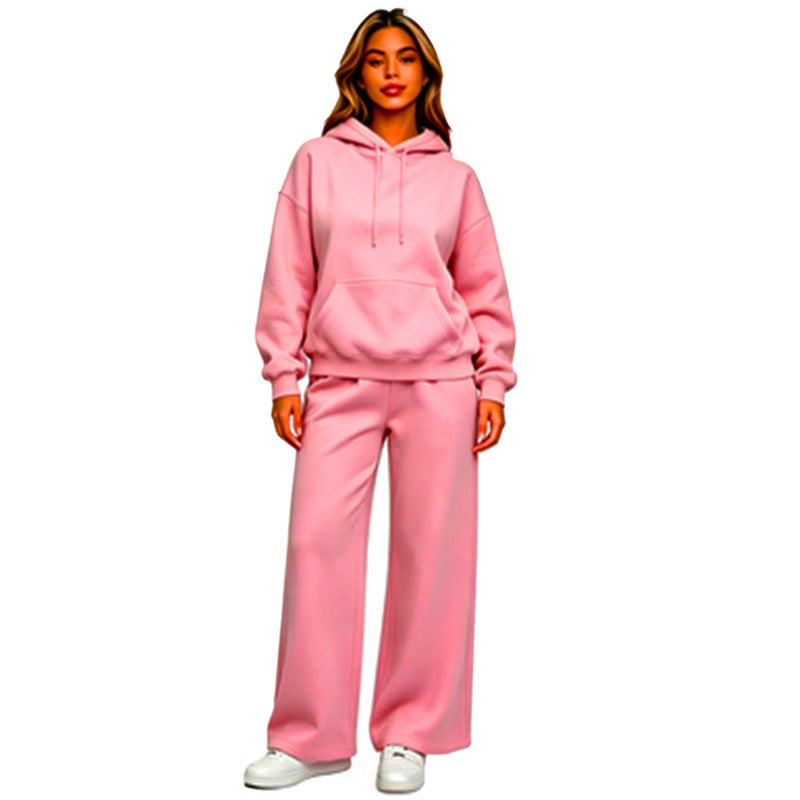 Damen Bequemer Oversized Hoodie mit weiten Jogginghosen Drune