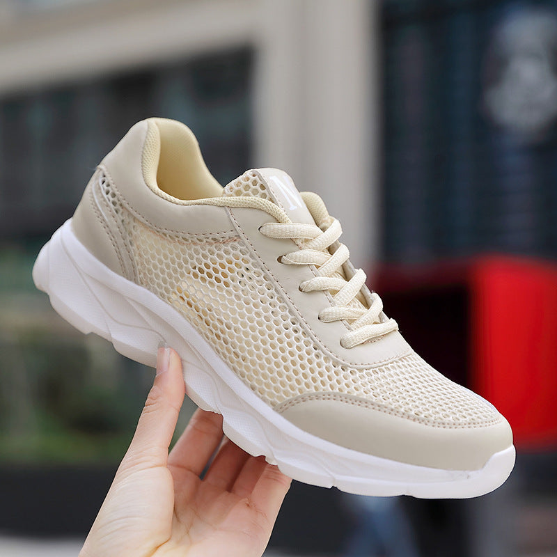 Damen nan leichte Netz-Sneaker mit belüftetem Obermaterial und stoßdämpfender Wellenlaufsohle Drune