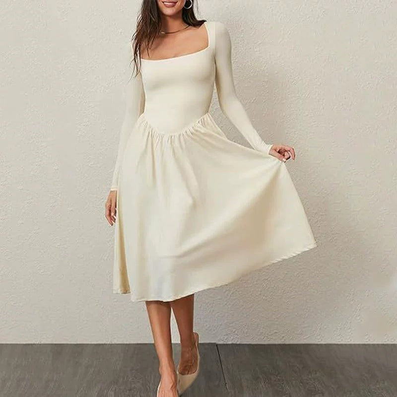 Damen Elegantes Langarm-Sommerkleid Drune