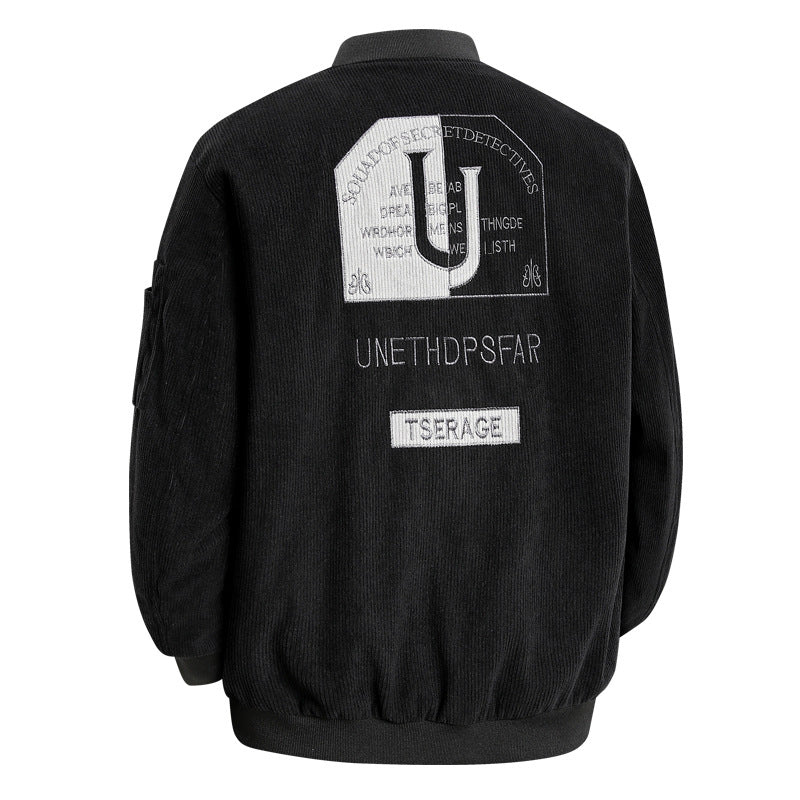 Herren Modische Bomberjacke mit Stickerei Drune