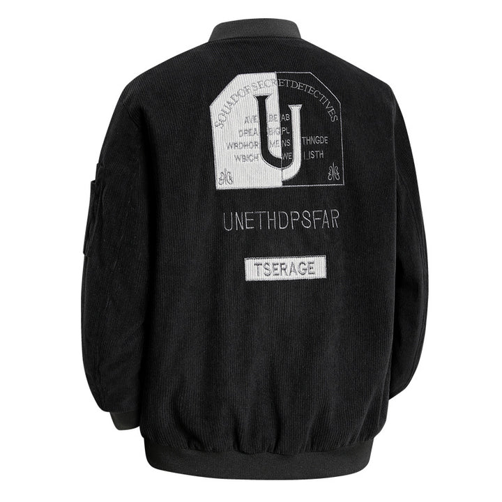 Herren Modische Bomberjacke mit Stickerei Drune