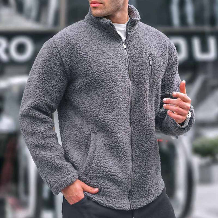 Herren kuschelige Fleecejacke mit praktischem Reißverschluss Drune