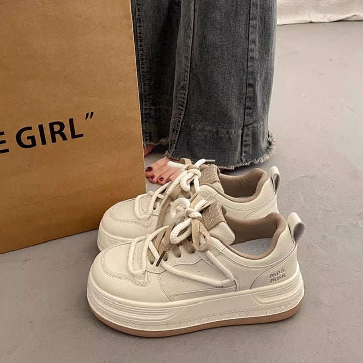 Damen Sportliche Sneakers mit dämpfender Plattform und weichem Obermaterial Drune