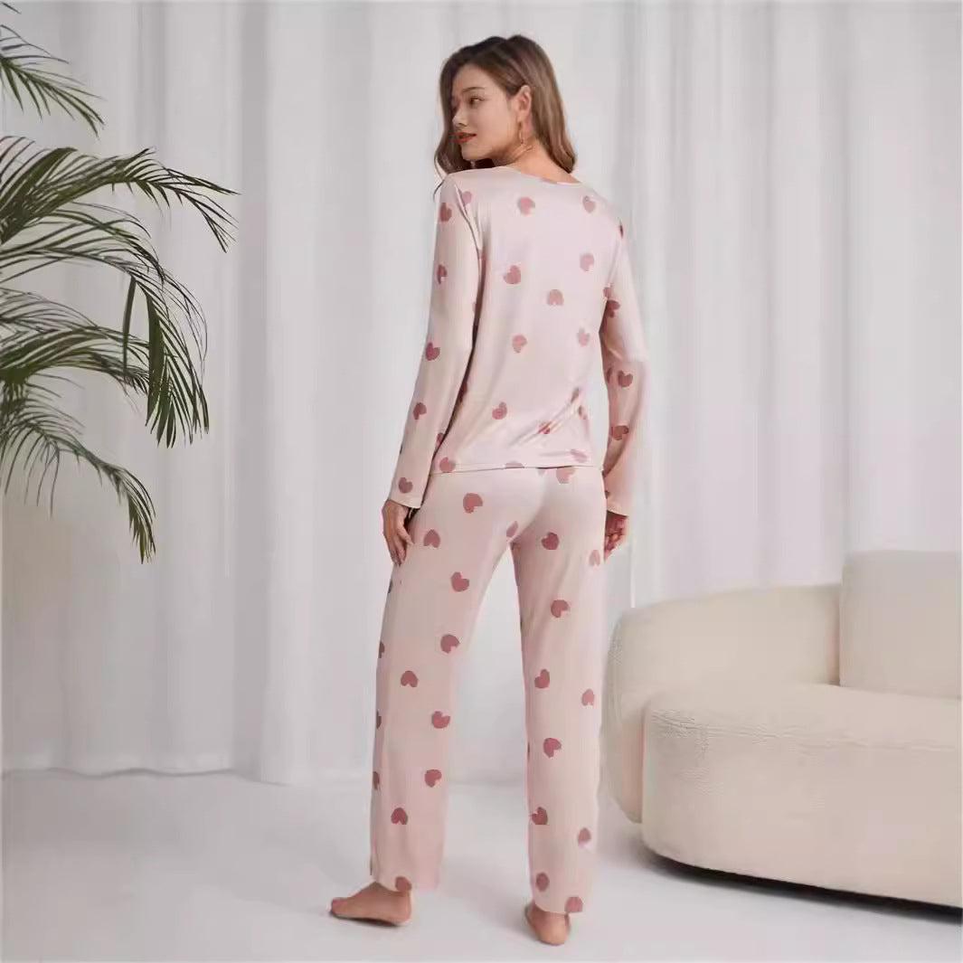 Damen Satin Pyjama Set Drune