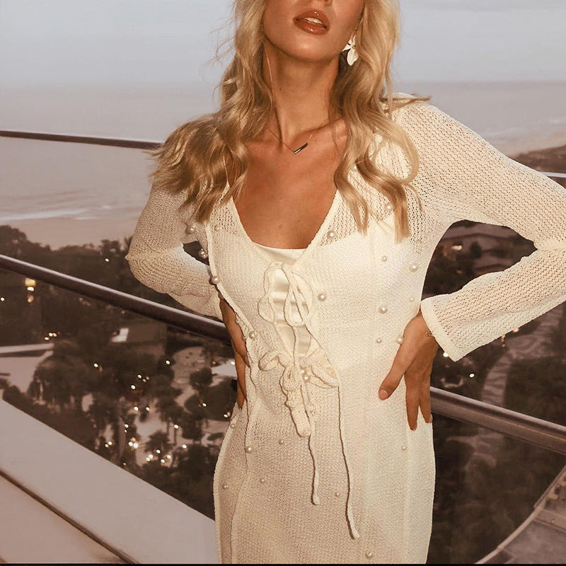 Damen luftiger und eleganter Strandüberwurf Drune