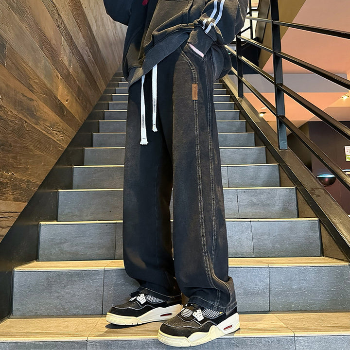 Herren Lässige und weite Denim-Hose Drune
