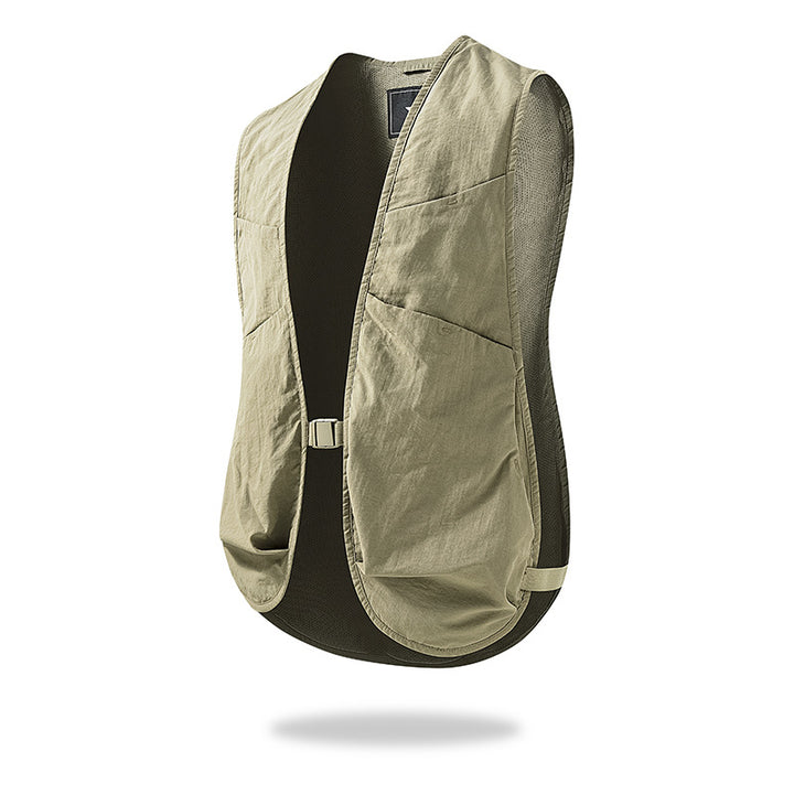Unisex Leichte Utility-Weste mit Mesh-Rücken und Mehrfachfronttaschen Drune