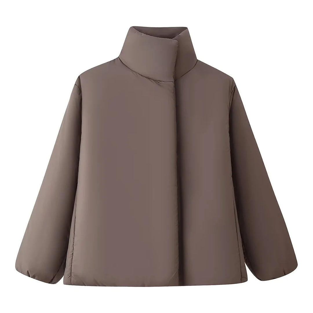Damen nan kastige Steppjacke mit hohem Stehkragen und leichter Synthetikfüllung Drune