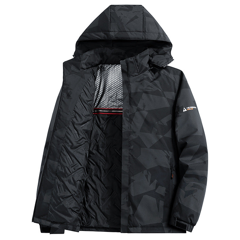 Herren urbane Funktionsjacke mit Kapuze Drune