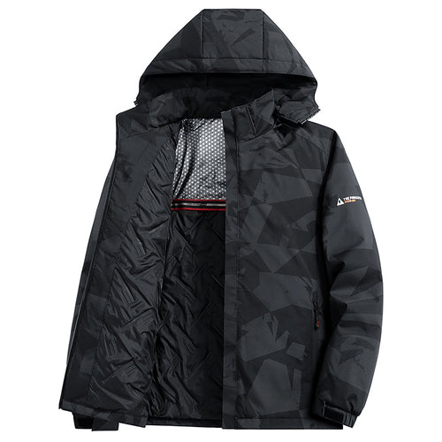 Herren urbane Funktionsjacke mit Kapuze Drune