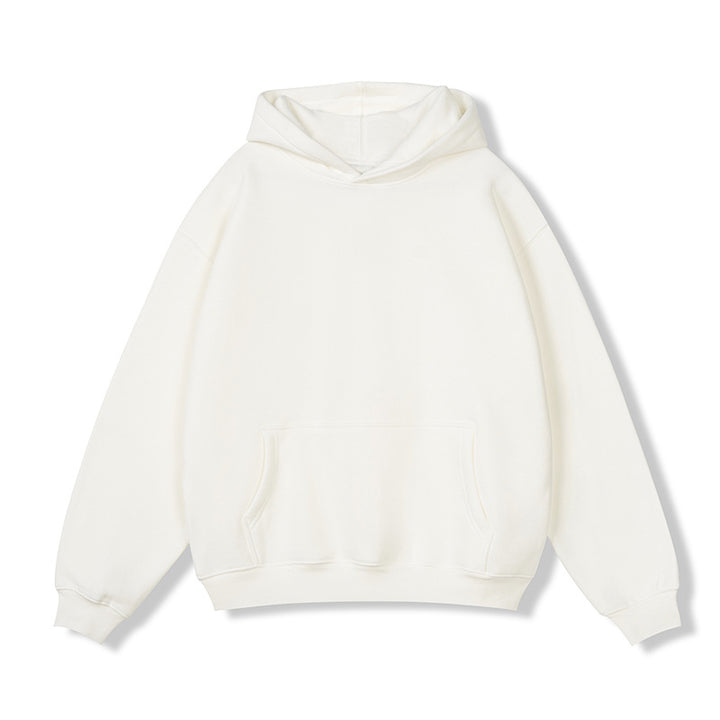 Unisex Oversize-Kapuzenpullover aus Baumwollmix mit Kängurutasche und gerippten Bündchen Drune