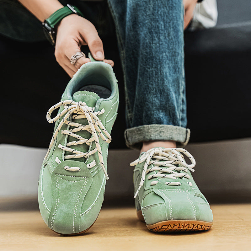 Unisex leichte Wildlederoptik Sneaker mit gepolstertem Komfortfußbett und griffiger Gumsohle Drune