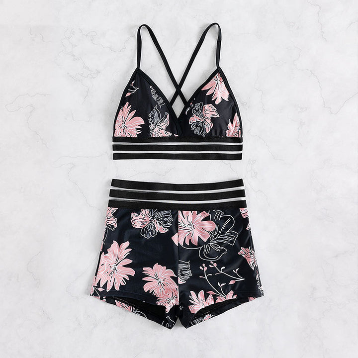 Damen Hochwertiger Bikini mit floralem Muster Drune