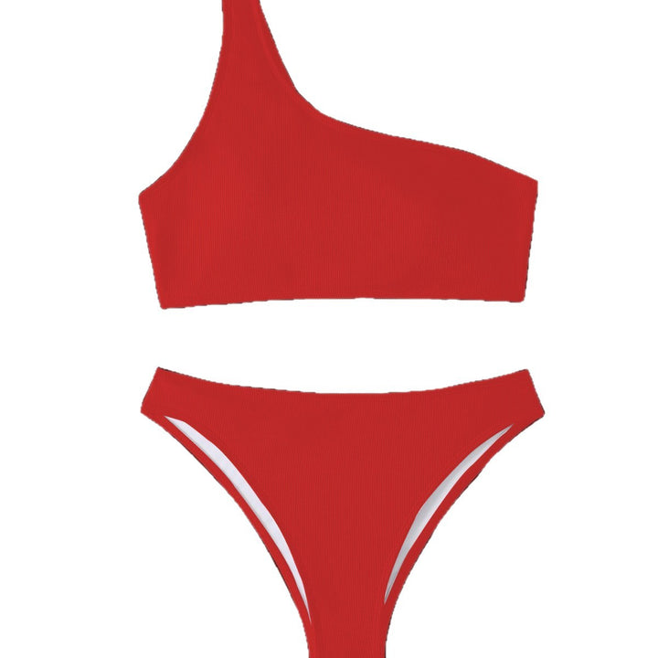 Damen Einseitiger Bikini mit asymmetrischem Design Drune