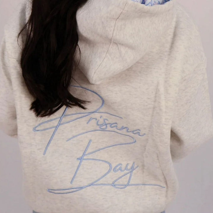Damen nan Oversize-Kapuzenpullover mit Stern-Applikationen und gefütterter Kapuze Drune