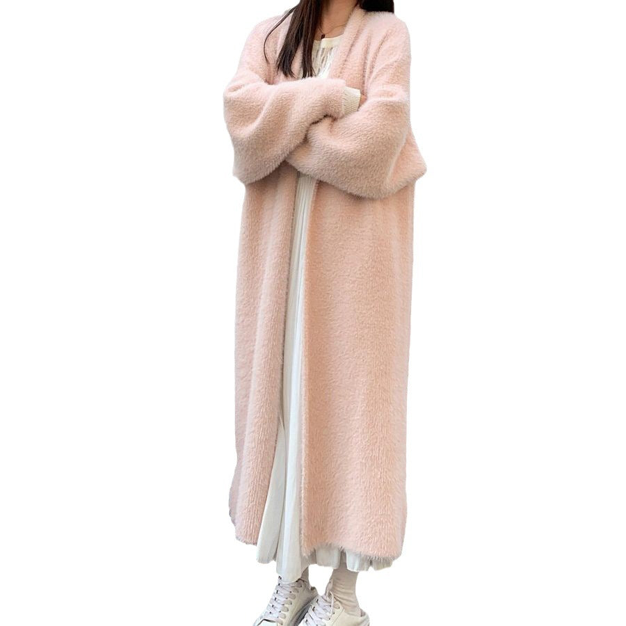 Damen Langer Übergroßer Maxi-Strickcardigan mit offener Front Drune