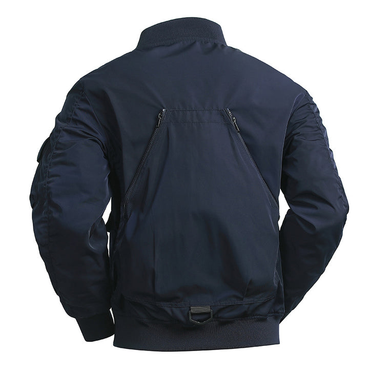 Herren Taktische Bomberjacke im Field‑Look mit modularen Außenfächern und elastischem Saum Drune