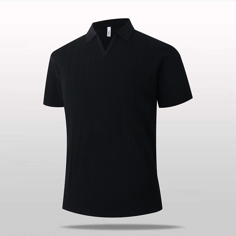 Herren Kurze Strickoberteile mit V-Ausschnitt Drune