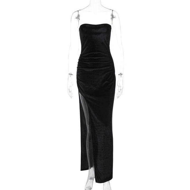 Damen Strapless Abendkleid mit eleganter Drapierung Drune