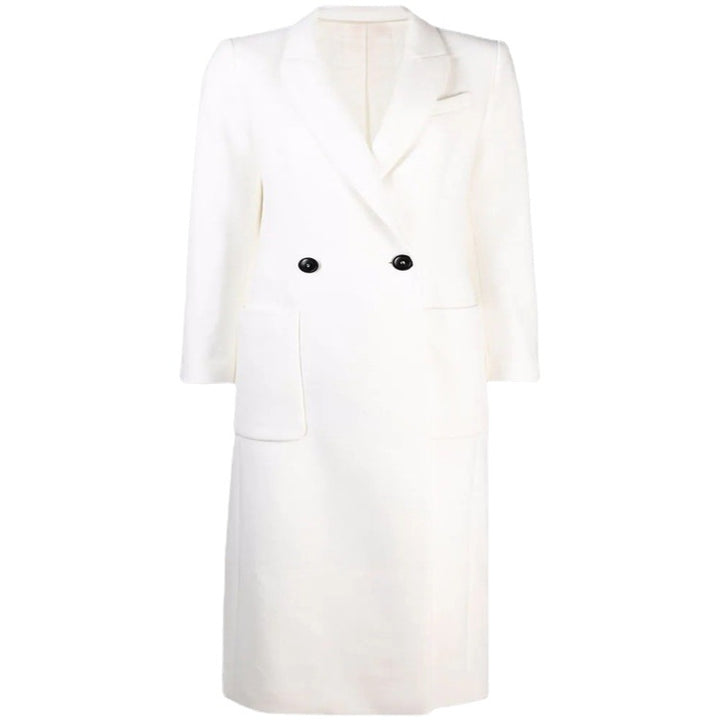 Damen Maxilanger taillierter Wollmix-Mantel im Clean-Tailoring mit betonter Schulter Drune