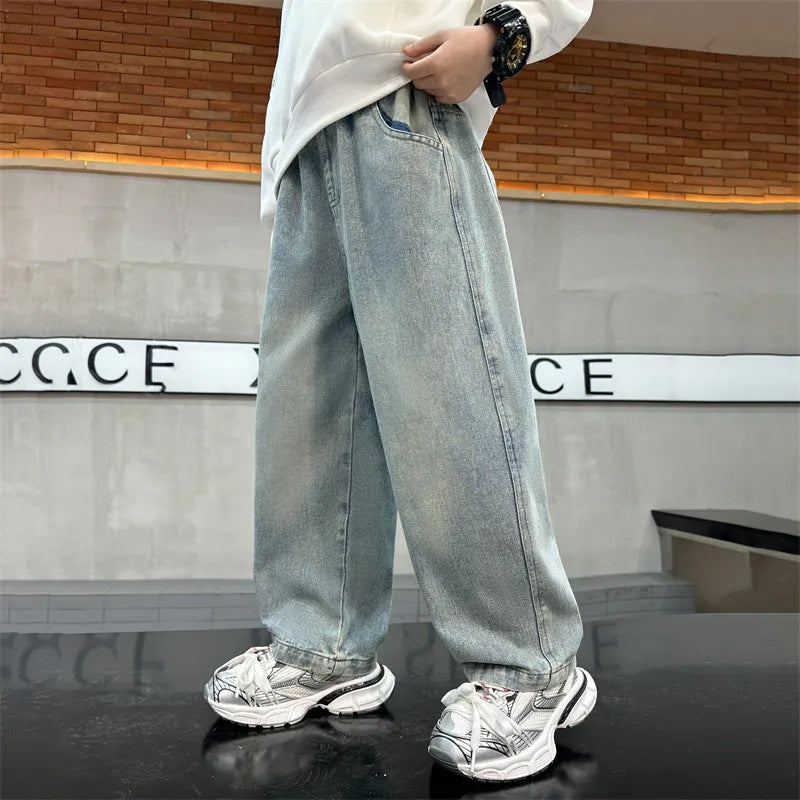 Unisex lässige weite Denim-Hose mit einzigartiger Grafik Drune