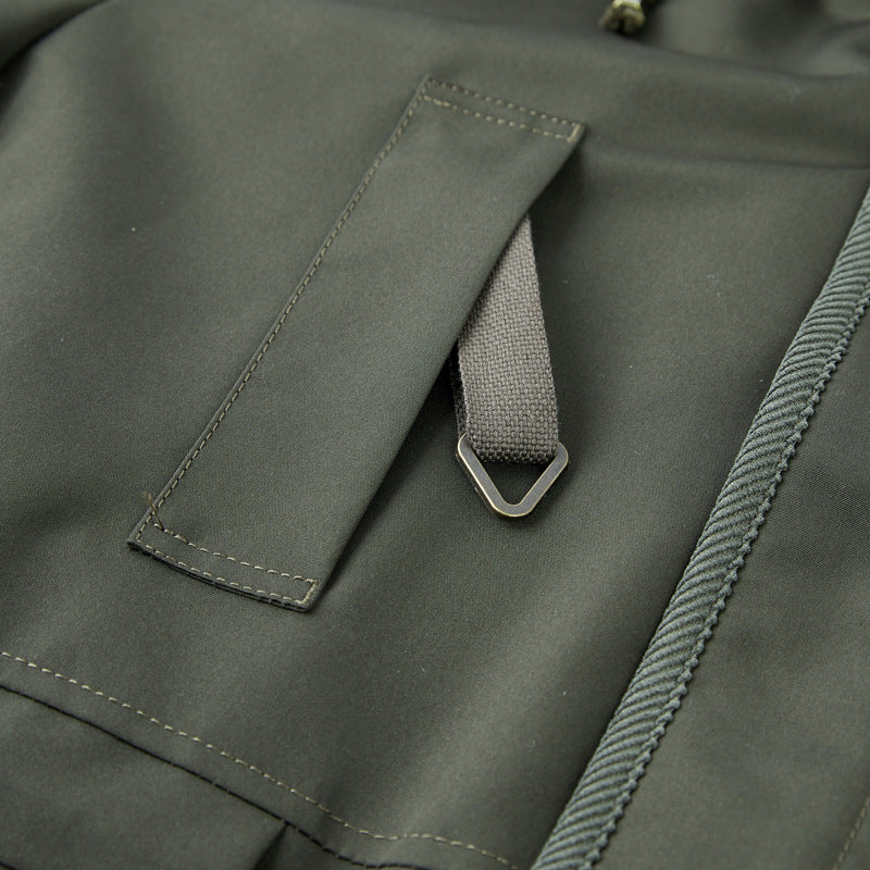 Herren Wattierte Winterparka mit Teddyfutter, Kapuze und Multifunktionstaschen Drune