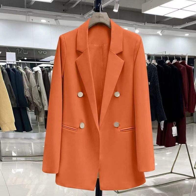 Damen Eleganter und modern geschnittener Blazer mit doppelter Knopfleiste Drune