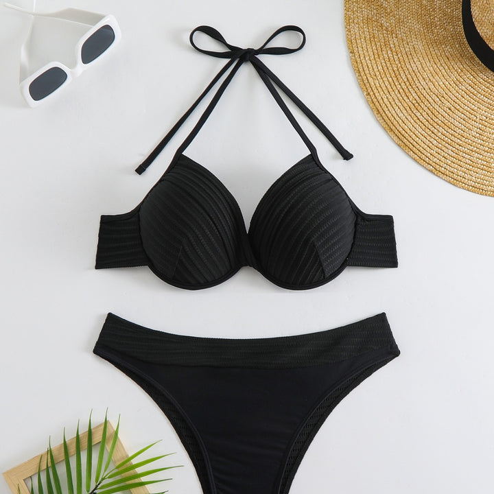 Damen Push-Up Bikini mit raffiniertem Rippendesign Drune