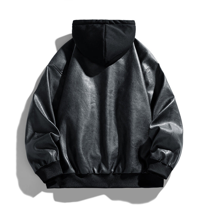Damen Modische Kunstlederjacke Drune