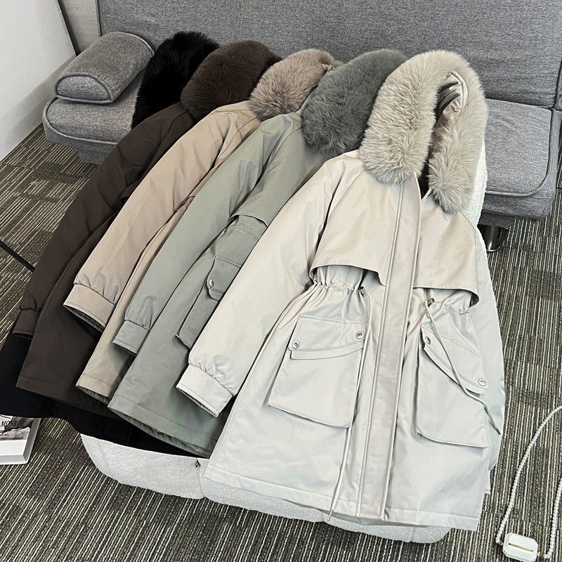 Damen Modischer Winterparka mit kuscheligem Innenfutter und praktischen Taschen Drune