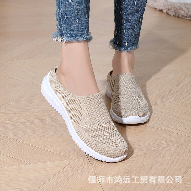 Damen bequeme und atmungsaktive Slip-On Sneaker Drune