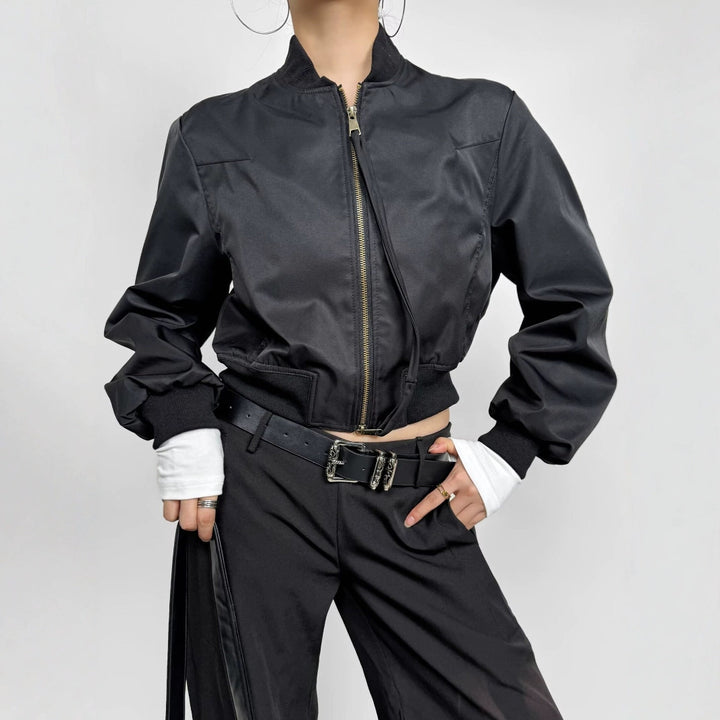 Damen modische Kurzjacke mit elastischem Bündchen Drune