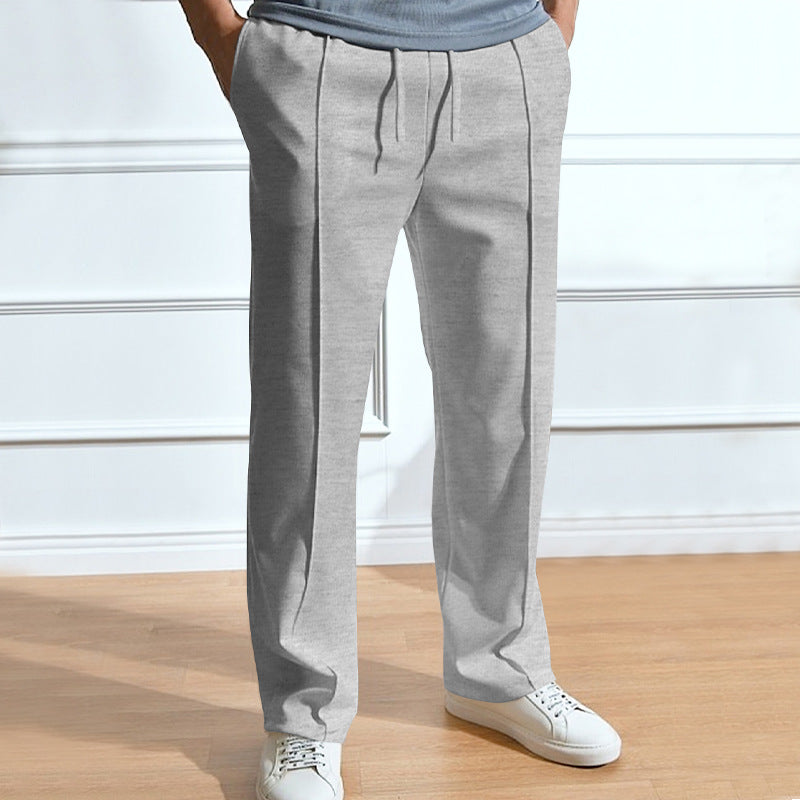 Herren Elegante Freizeithose mit bequemen Seitenstreifen und Gummizug Drune