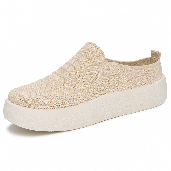 Damen Flexible Slip-On Sneaker mit elastischer Oberflächenstruktur Drune
