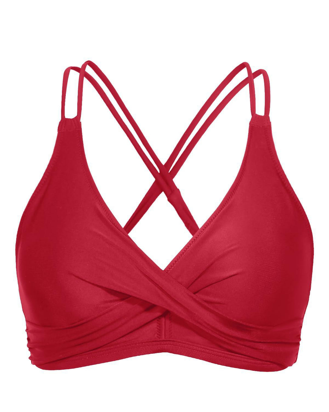 Damen Sportliches Bikinioberteil mit raffiniertem Wickeldesign Drune